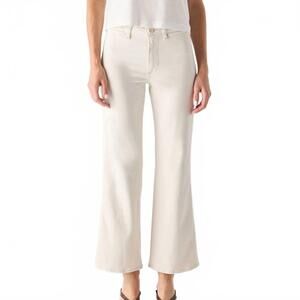 NEW AMO robbie cropped flare trousers in bone